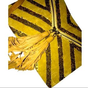 NWT Roberta Rollerrabbit Sequin Chevron Velvet
